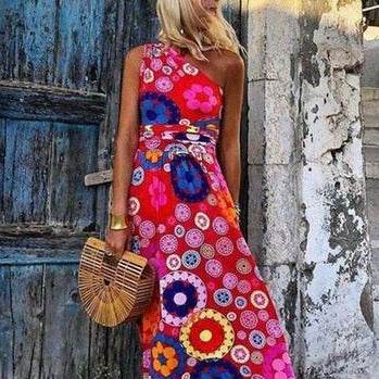 Elegant Retro Floral Print Maxi Dress - 🔥50% OFF NOW! 🔥