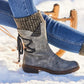 "Alpine" Faux-Suede Cozy Lace-Up Boots